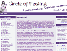 Tablet Screenshot of circleofhealingessentialoils.com